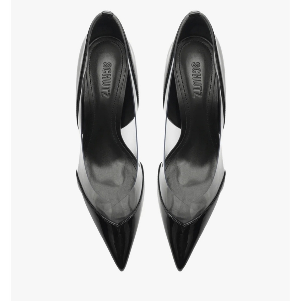 SCHUTZ Patent Black Stiletto Heels